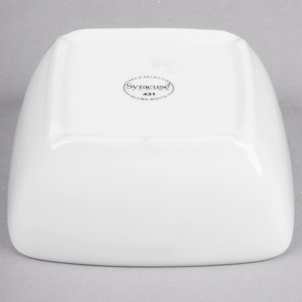 A white square Libbey Chef's Selection bowl.