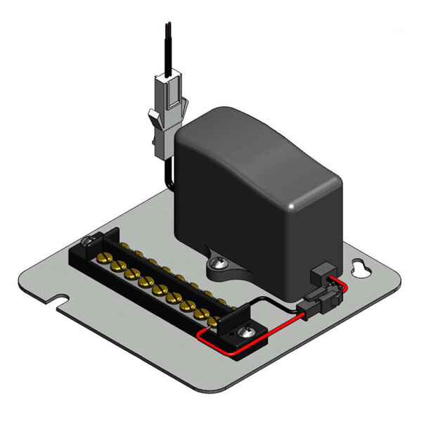 A black and grey T&S ChekPoint hardwire AC transformer.