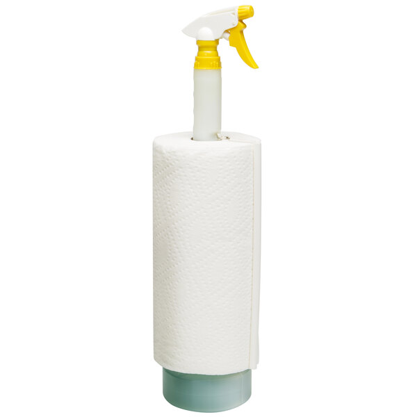 A DeVault spray bottle with a yellow and white sprayer.