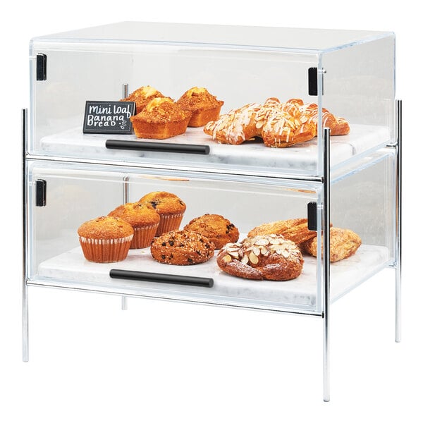 Cal-Mil 3706-1813-49 Mid-Century 19 1/2" x 13 1/2" x 18" Pastry Case with Chrome Frame