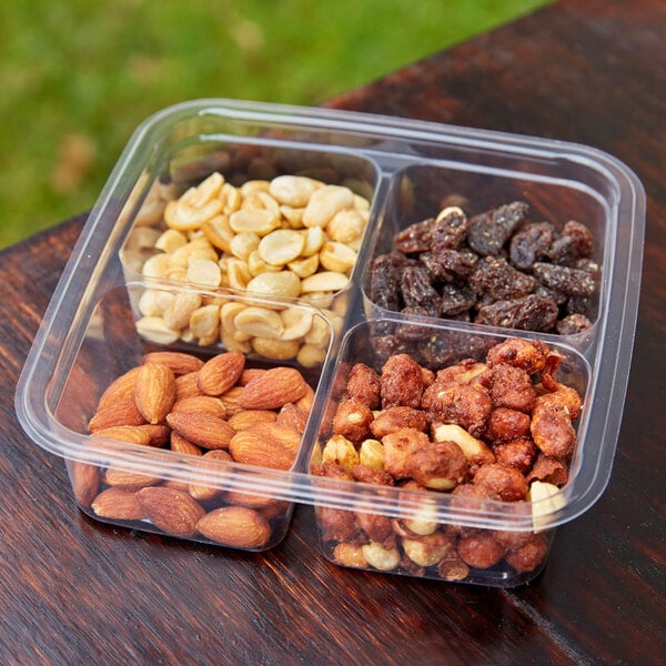  6 Pack Snack Containers, 4 Compartment Divided Snack