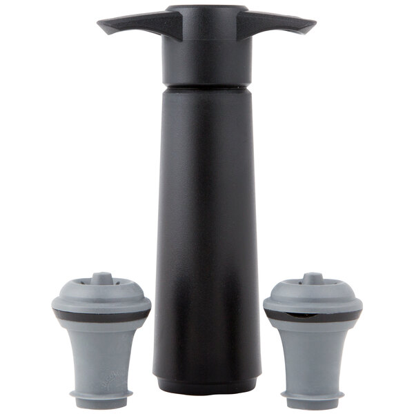 4x Black Wine Bottle Vacuum Saver Sealer Plug Button Stoppers Preserver Pump LE 