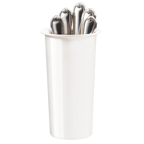 a close up of a silverware handle