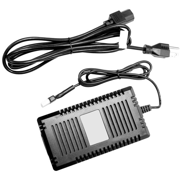 A black AC power supply cord with wires for a Cres Cor 0675-081.