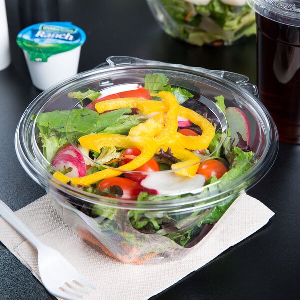  [25 Pack] 48oz Salad Bowls To-Go with Lids - Crystal