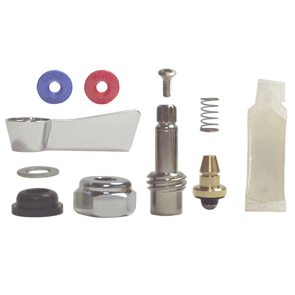 A close-up of a Fisher stainless steel swivel stem repair kit for faucets.