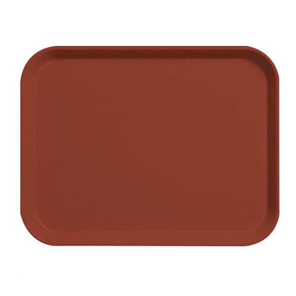 A red rectangular Cambro tray.