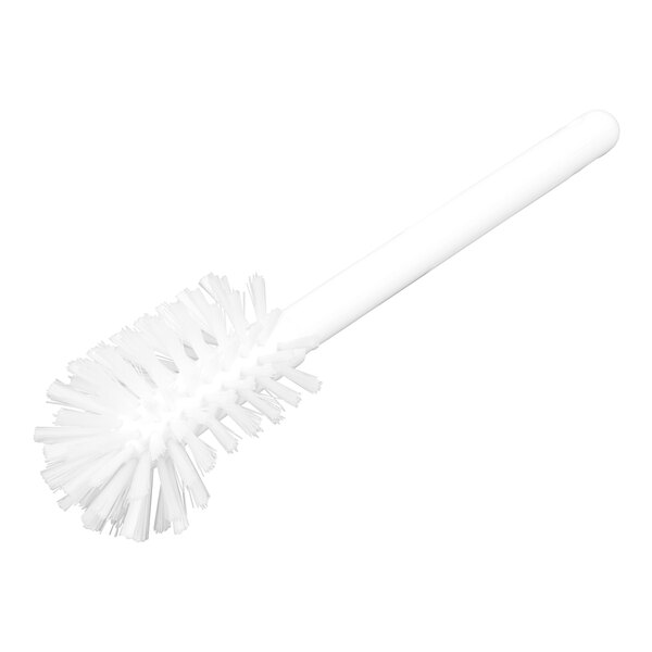 A Carlisle Sparta dish brush with white bristles.