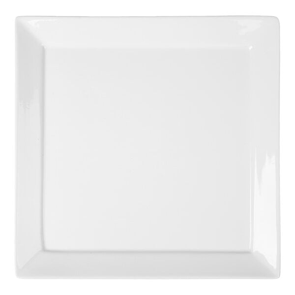 A white square porcelain plate.