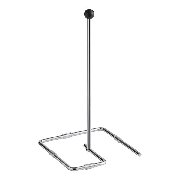 A Franmara wine decanter drying stem on a metal stand with a black ball on it.