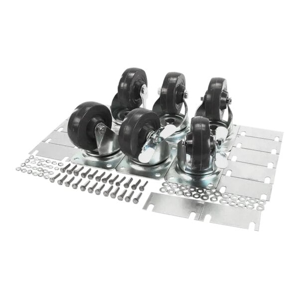 True 872070 4" Swivel Plate Casters - 6/Set