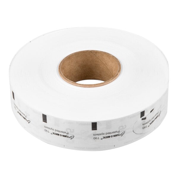 Turn-O-Matic T90 White 3 Digit Take a Number Ticket Roll for D900 Ticket Dispenser