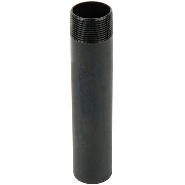 An Avantco black drain pipe extension with a metal end.
