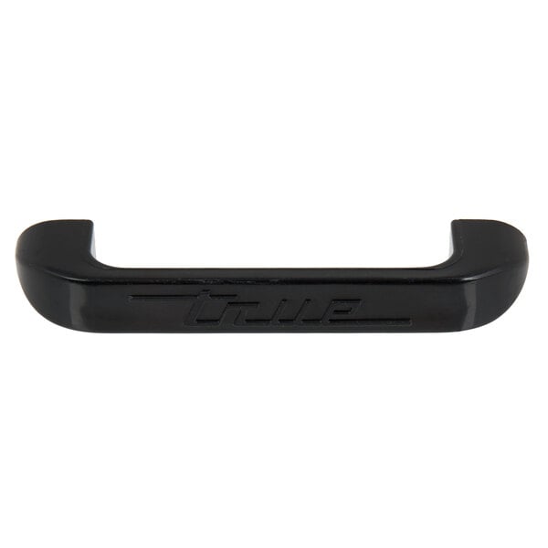 A black plastic lid handle for a True TSSU Prep Table.