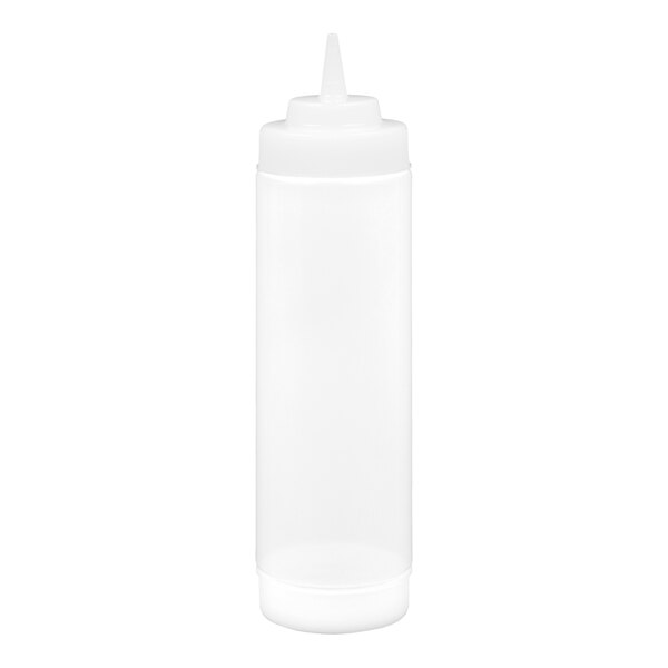 TableCraft 12463CF 24 oz. SelecTop Wide Mouth Dualway First In First Out "FIFO" Squeeze Bottle with Cone Tip Opening - 12/Pack