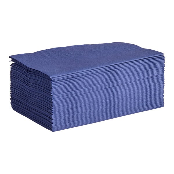 Choice 15" x 17" Navy Blue 2-Ply Customizable Paper Dinner Napkin - 1,000/Case