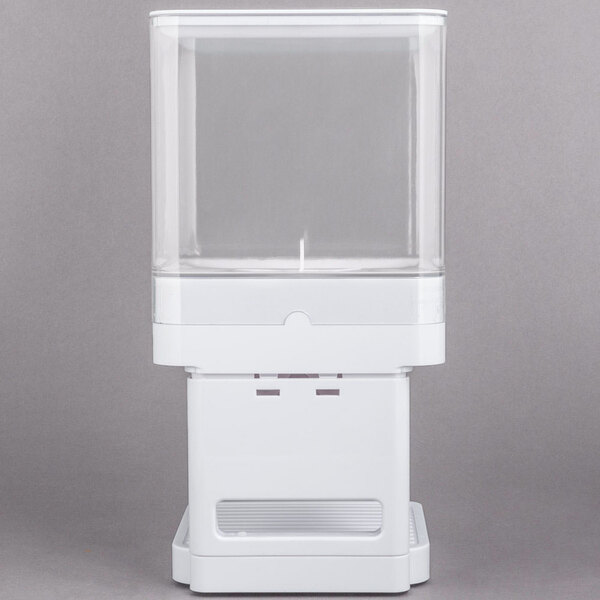 Zevro KCH06129 Compact White 4 Liter Single Canister Dry Food Dispenser