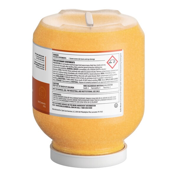 Noble Safe Block 8 lb. / 128 oz. Metal Safe Concentrated Machine Warewashing Detergent - 4/Case