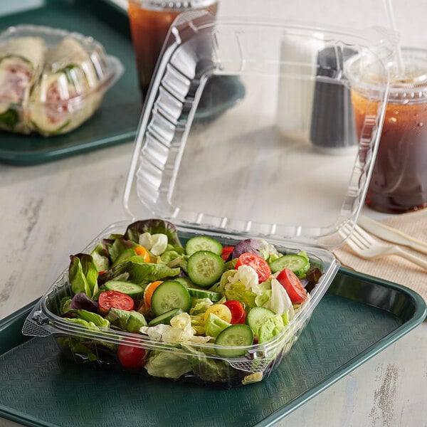 Dart 5" Containers Clear Hinged Plastic Food Take Out To-Go/Clamshell 50 Pack 