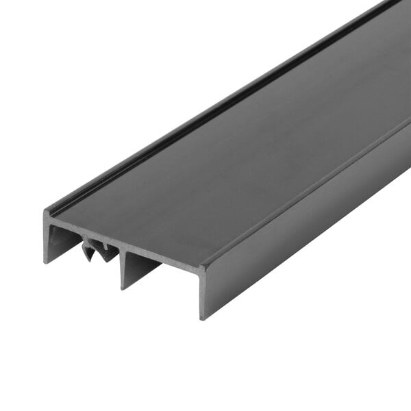 A black side door channel designed for Avantco GDS47 merchandisers.