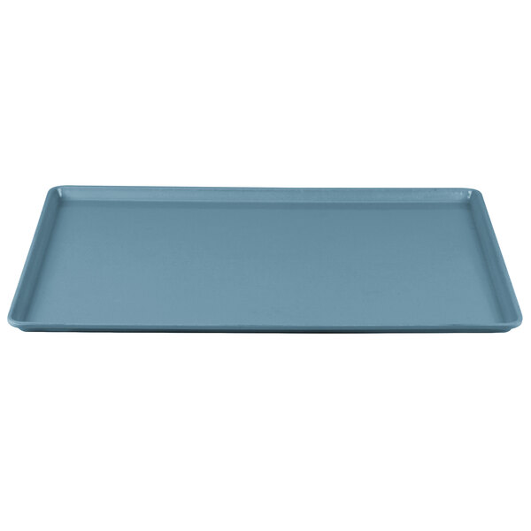 A teal rectangular Cambro dietary tray.