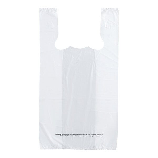 Choice 1/6 Size Clear Reusable Extra Heavy Plastic T-Shirt Bag