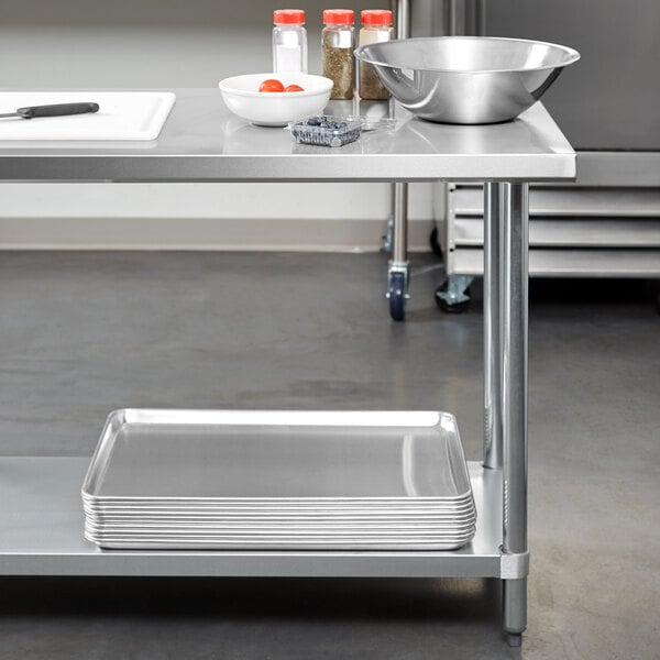 30 X 60 Stainless Steel Work Table, Stainless Steel Food Prep Table With Wheels