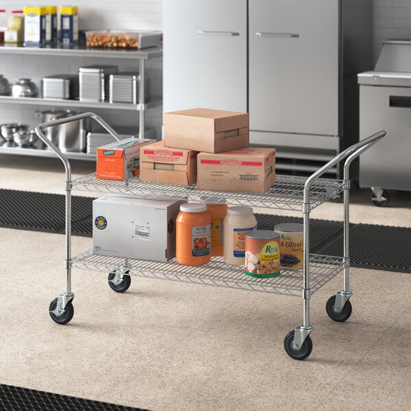 Regency 24" x 58" Two Shelf Chrome Heavy Duty Utility Cart