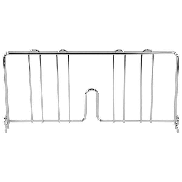 A Metro chrome drop mat snap-on divider with four metal rods.