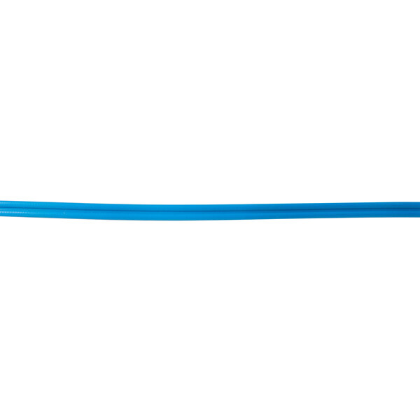 A blue tubing on a white background.