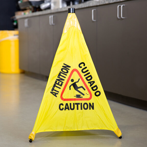 31 Pop Up Safety Cone Wet Floor Sign
