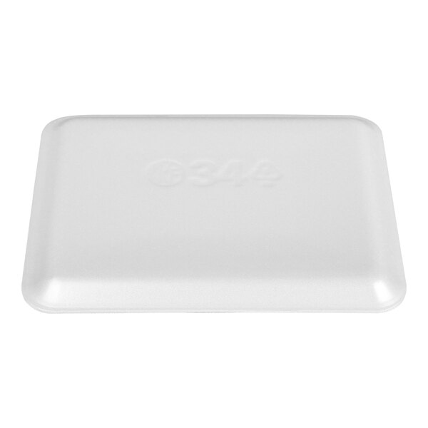 CKF 88134 (#34/4S) White Foam Meat Tray 9 1/4" x 7 1/4" x 1/2" - 500/Case