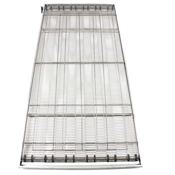 A metal grid for a Lincoln 1353 standard conveyor on a white background.