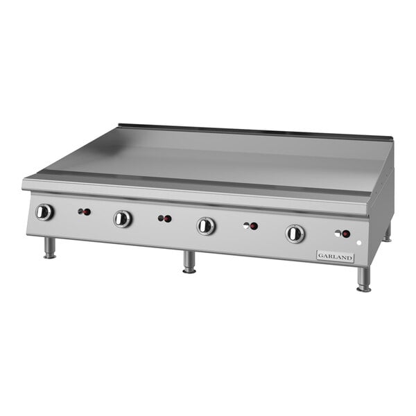 Garland GTGG48-G48M 48" Liquid Propane Countertop Griddle with Manual Controls - 108,000 BTU