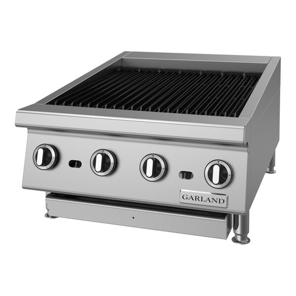 Garland GTBG24-NR24 Natural Gas 24" Radiant Charbroiler with Fixed Grates - 72,000 BTU