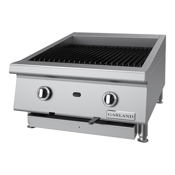 Garland GTBG24-AB24 Natural Gas 24" Ceramic Briquette Charbroiler with Adjustable Grates - 60,000 BTU