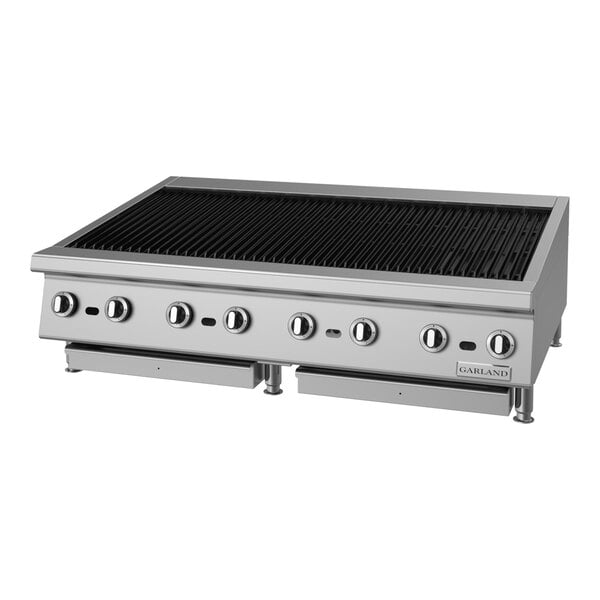 Garland GTBG48-NR48 Liquid Propane 48" Radiant Charbroiler with Fixed Grates - 144,000 BTU