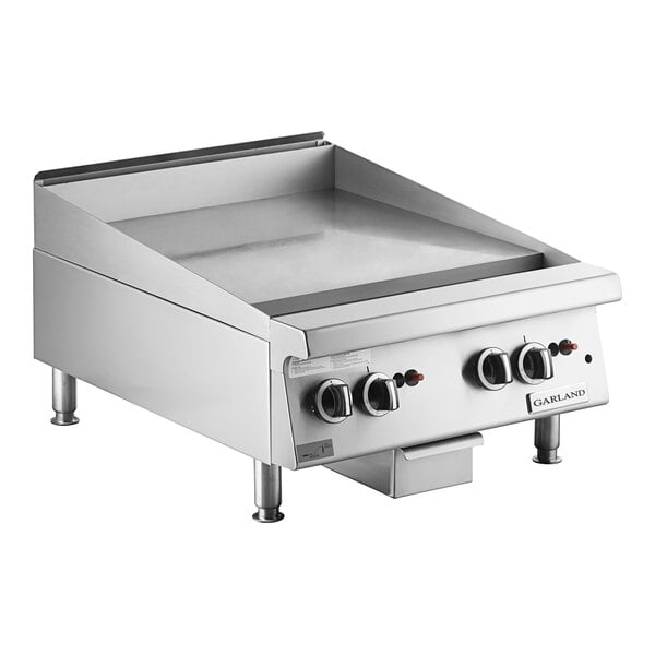 Garland GTGG24-GT24M 24" Liquid Propane Countertop Griddle with Thermostatic Controls - 56,000 BTU