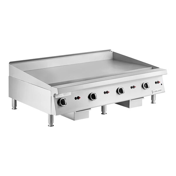 Garland GTGG48-G48M 48" Natural Gas Countertop Griddle with Manual Controls - 108,000 BTU