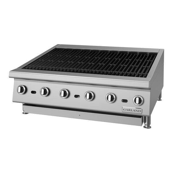 Garland GTBG36-NR36 Liquid Propane 36" Radiant Charbroiler with Fixed Grates - 108,000 BTU