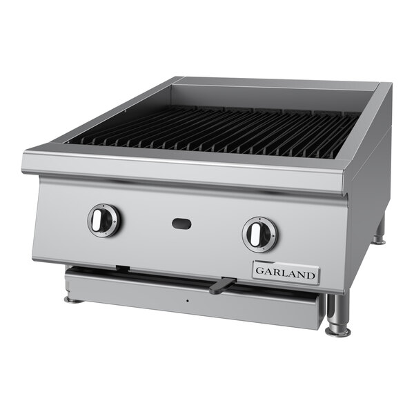 Garland GTBG24-AB24 Liquid Propane 24" Ceramic Briquette Charbroiler with Adjustable Grates - 60,000 BTU