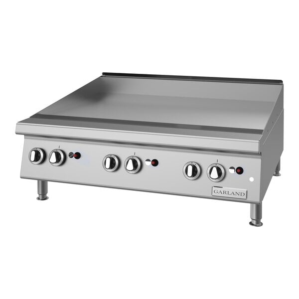 Garland GTGG36-GT36M 36" Liquid Propane Countertop Griddle with Thermostatic Controls - 84,000 BTU