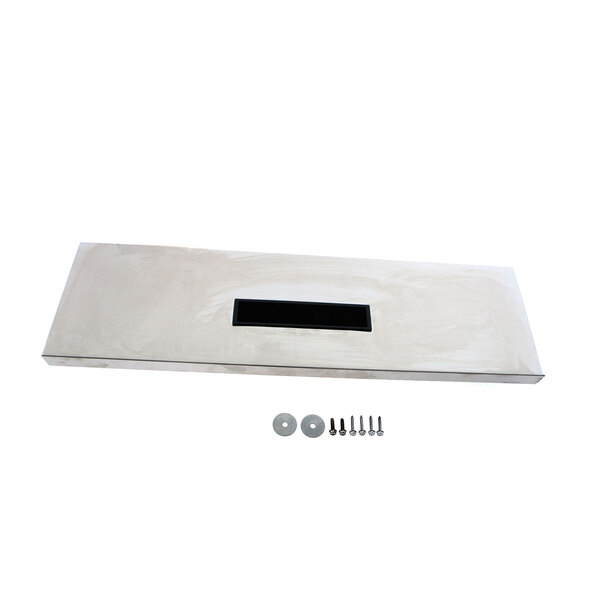 A rectangular assembly with screws for Delfield refrigeration equipment.