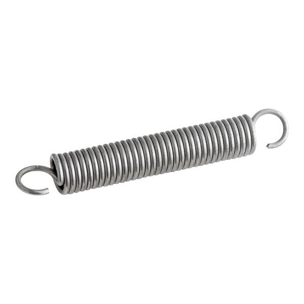 A close-up of a Vulcan oven door spring with a metal hook.