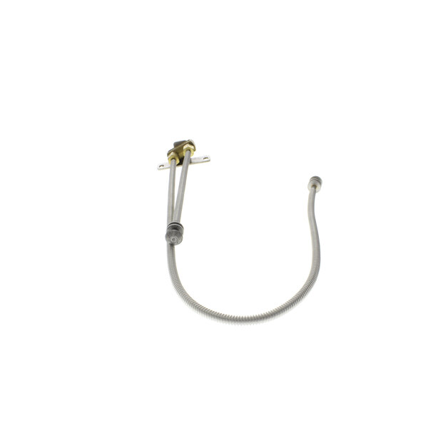 A Vulcan Pilot Disconnect cord with a metal tube and metal hook.