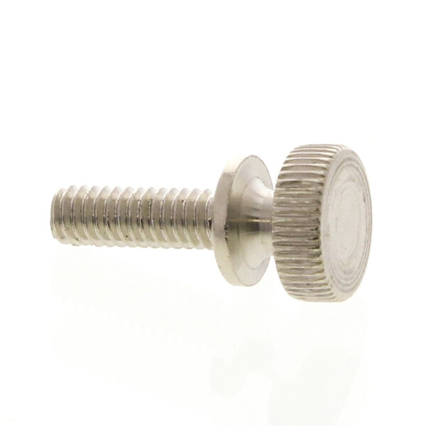 A silver Scotsman screw with a round knob.