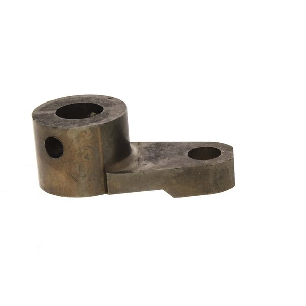 A metal Hobart lift arm with two holes on it.