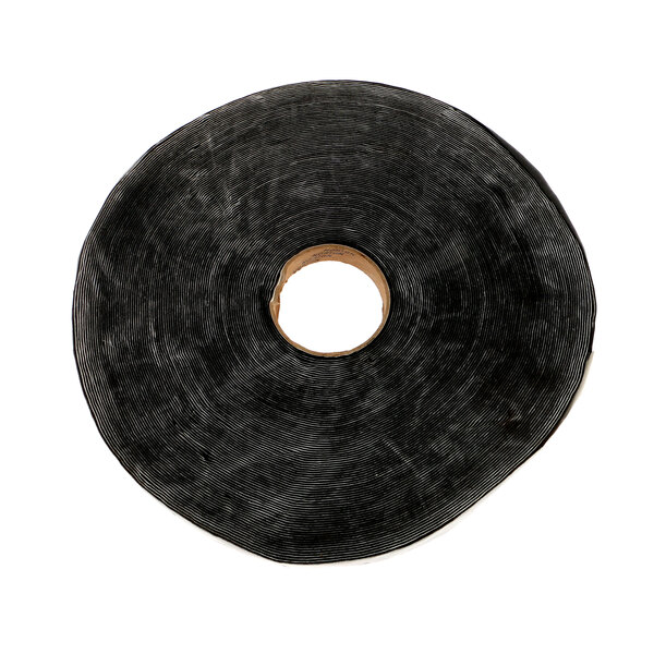 A roll of black Hobart foam sealer tape with a hole in the middle.