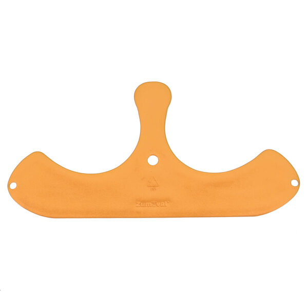 A yellow plastic Grindmaster-Cecilware juice screen with holes and a handle.