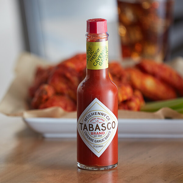 TABASCO® 5 oz. Cayenne Garlic Pepper Hot Sauce 12/Case